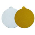Continental Abrasives 6" 80 Grit C-Weight Gold Aluminum Oxide Stearate Coated PSA Disc with tab No Hole SD-60DGN080